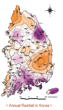 Annual Rainfall in Korea